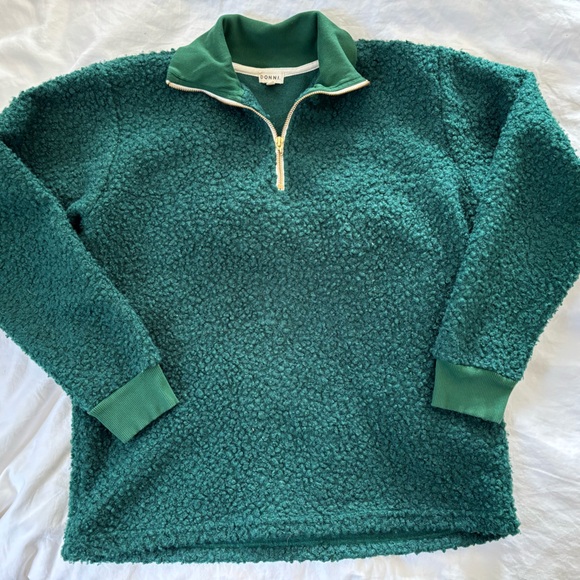Donni L Boucle zip neck sweater - Picture 2 of 5